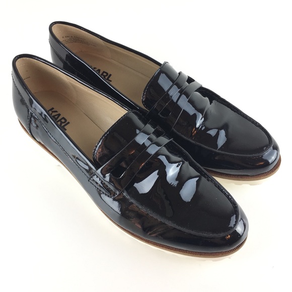 karl lagerfeld patent leather shoes